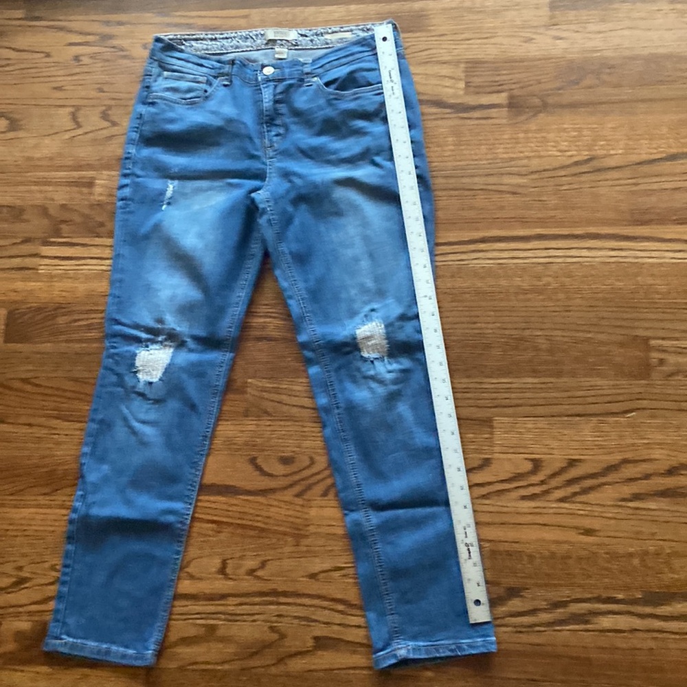 Vintage America Jeans Sz 10 medium wash EC floral inside band very cute! Spring - Picture 10 of 10